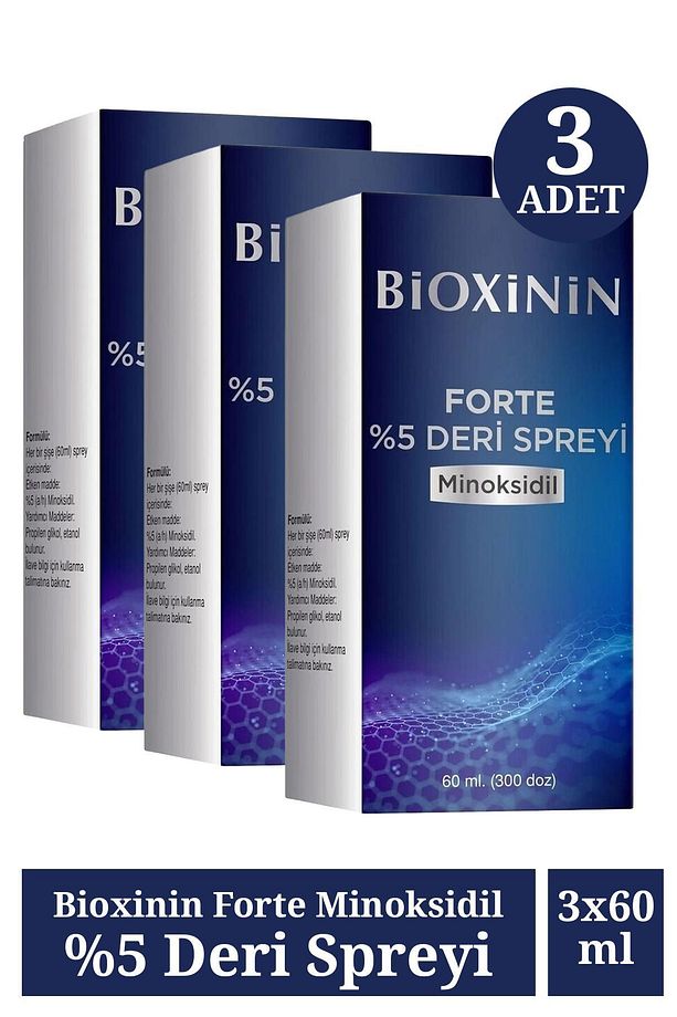 Minoksidil %5 Deri Spreyi 60 Ml 3 Adet - 1