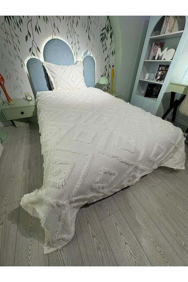 Estiva Puffy Tek Kişilik Yatak Örtüsü Dailing Ekru - 6