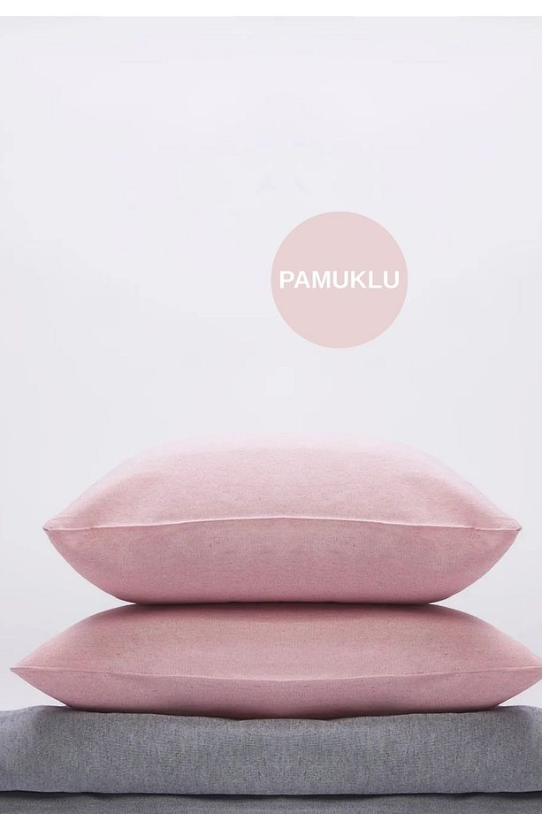 Plain Check Kobin Pamuklu 2’li Yastık Kılıfı 50*70 Cm - 1