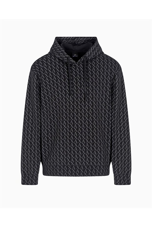 Erkek Kapüşonlu Sweatshirt Siyah
