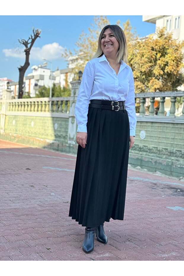 Çift Kemerli Etek - 1