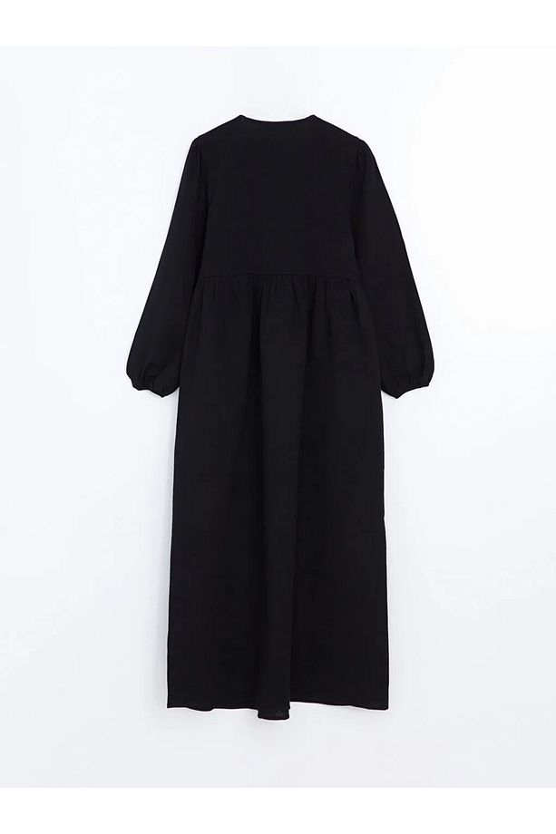 LCW Modest Turuncu Bisiklet Yaka Kadın Elbise - 6