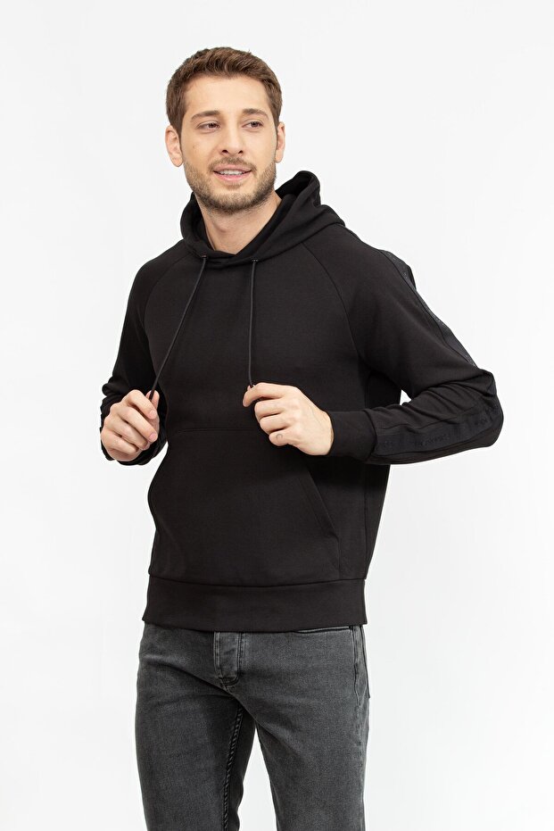 Erkek Sweatshirt Siyah - 2