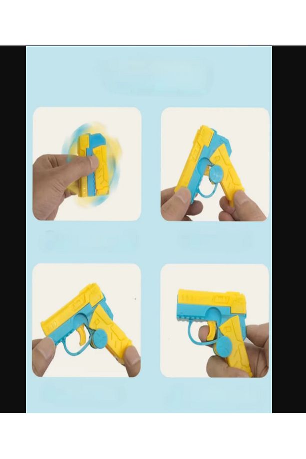 Dönüştürücü Fidget Spinner Mini Silah Stres Çarkı Oyuncak Tabancası Parmak Tabanca 1 Adet - 4