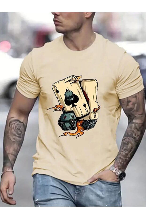 Casual Graphic Letter Print Short Sleeve T-Shirt for Men - Vibrant Green Summer Tee, Bold Design