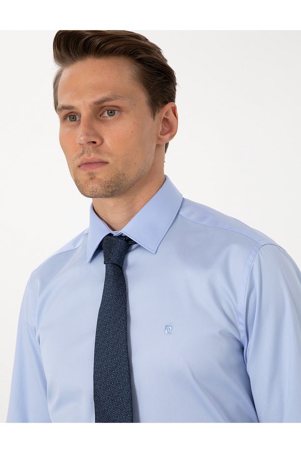 Koyu Mavi Slim Fit Uzun Kollu Basic Gömlek 50305127-VR032 - 2