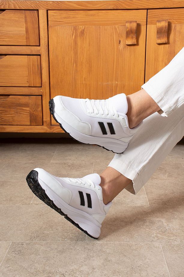 Kadın- Sneaker Spor Ayakkabısı Konforlu Esnek Kaliteli Bağcıklı Faylon Taban Kullanışlı - 6
