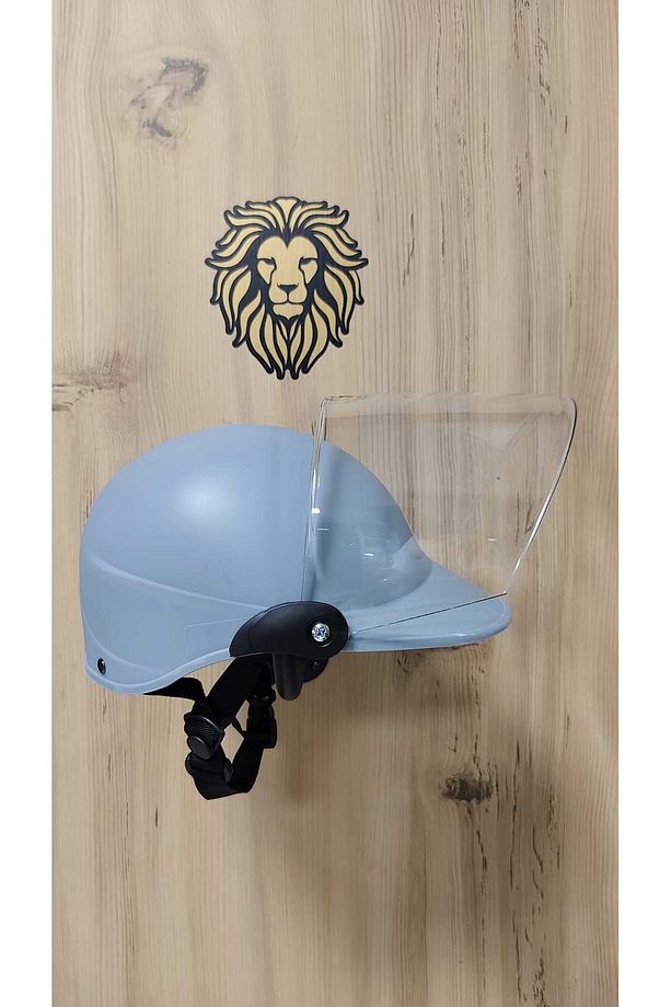 -LEOS MOTOR-JOKEY KASK-CAMLI MODEL-NARDO GRİ RENK-YERLİ ÜRETİM- - 2
