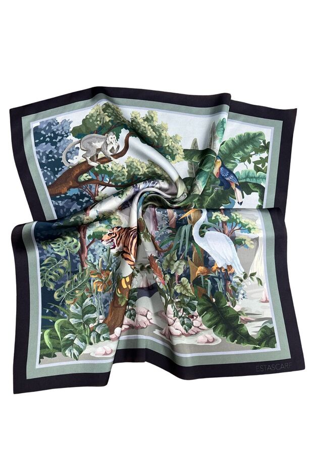 Eșarfă cu model leopard - 1