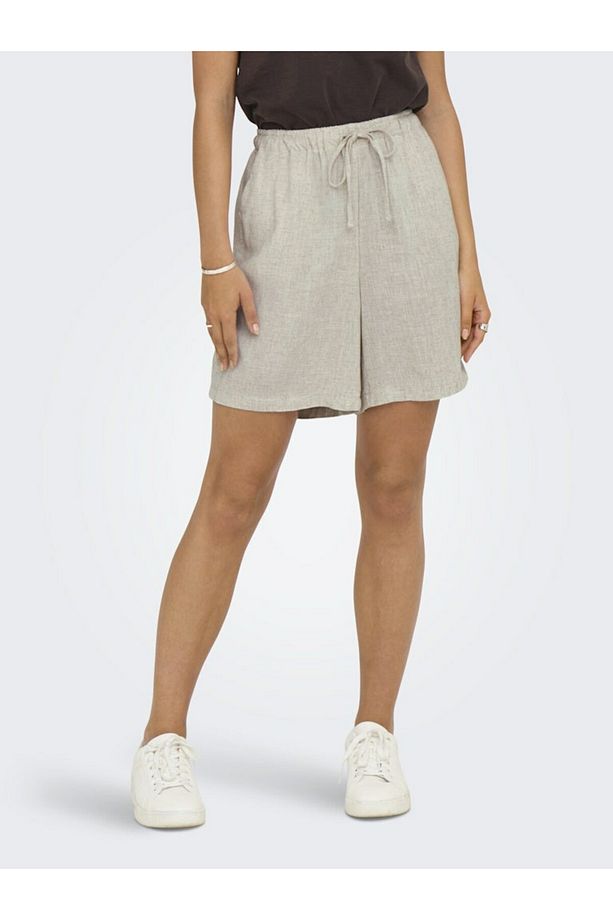 Kadin Bej Onlsiesta Mw Pull-up Lin Bl Shorts Noos Şort 15333032-Moonbeam - 3