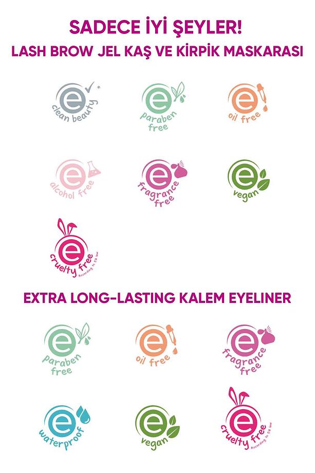 LASH BROW KAŞ VEKRPK MASKARASI&LONGLASTİNG EYELİNER - 8