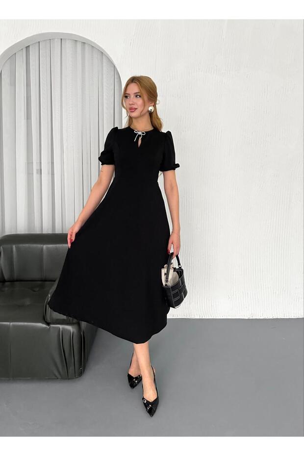 Rochie de damă cu fundă - 5