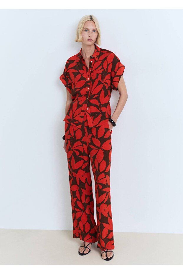 Kısa kollu desenli gömlek - 2