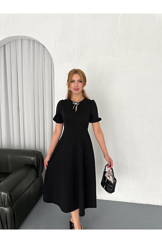 Rochie de damă cu fundă - 1