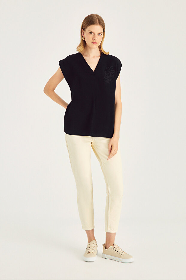 Çiçek Baskılı Bluz - 2