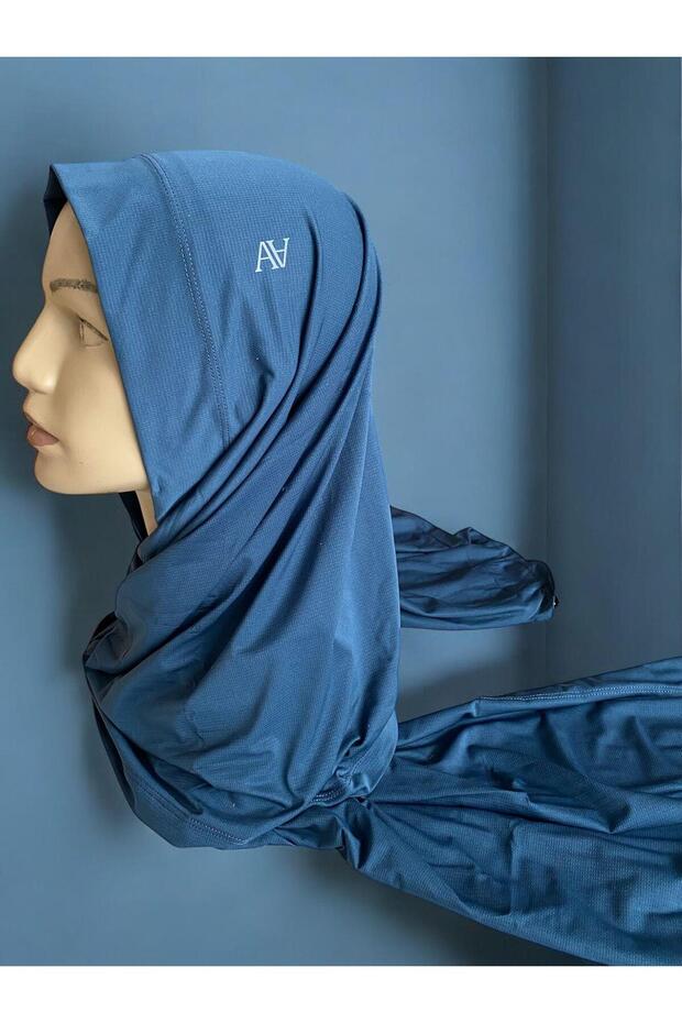 شال رياضي سادة Ort501 - أزرق داكن 41256