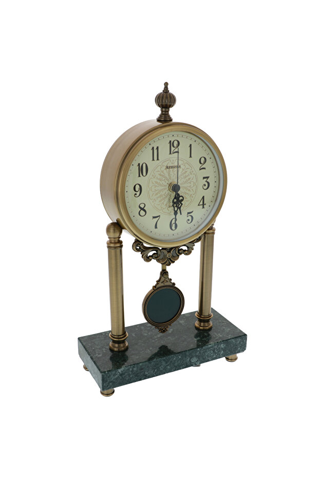 High Class green marble pendulum clock - 1
