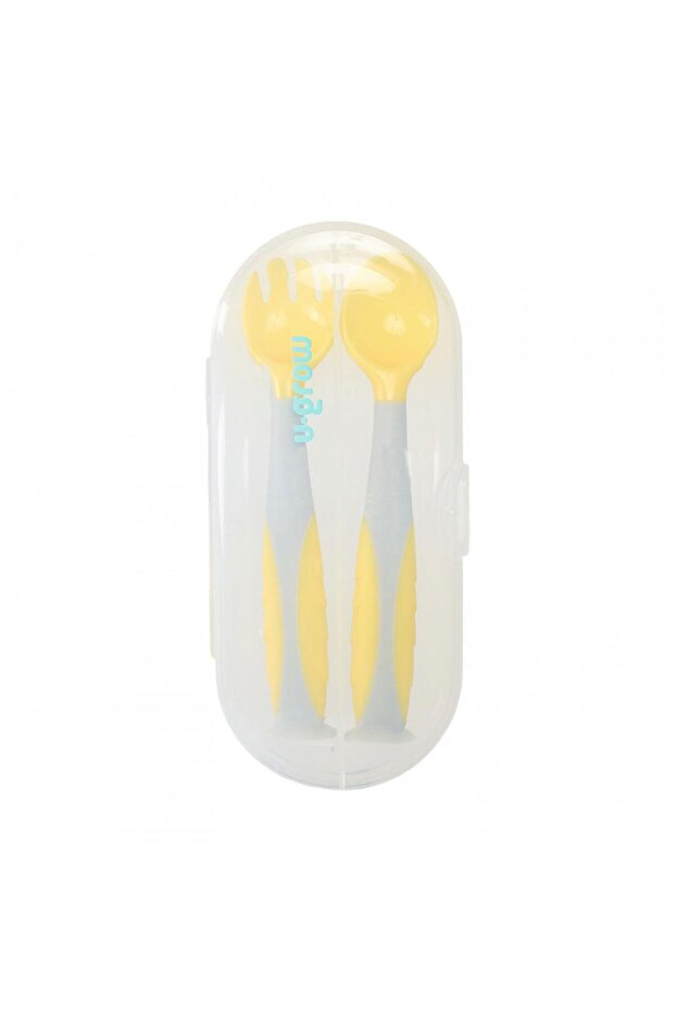 Spoon And Fork Set, Yellow, - 2