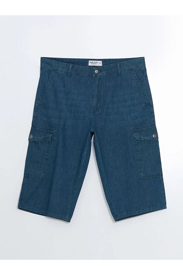 LCW Jeans Yeşil Standart Kalıp Erkek Jean Şort - 3