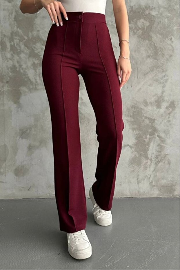 Crepe Stitched Palazzo Pants