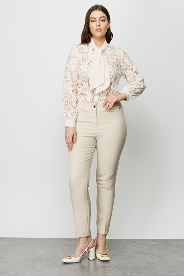 3517 GİLDA YAN CEP DAR PAÇA PANTOLON - 1