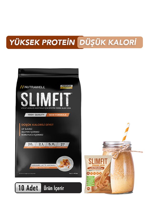 Slimfit Karamel Latte - 10 Şase - Öğün Tozu Shake - 1