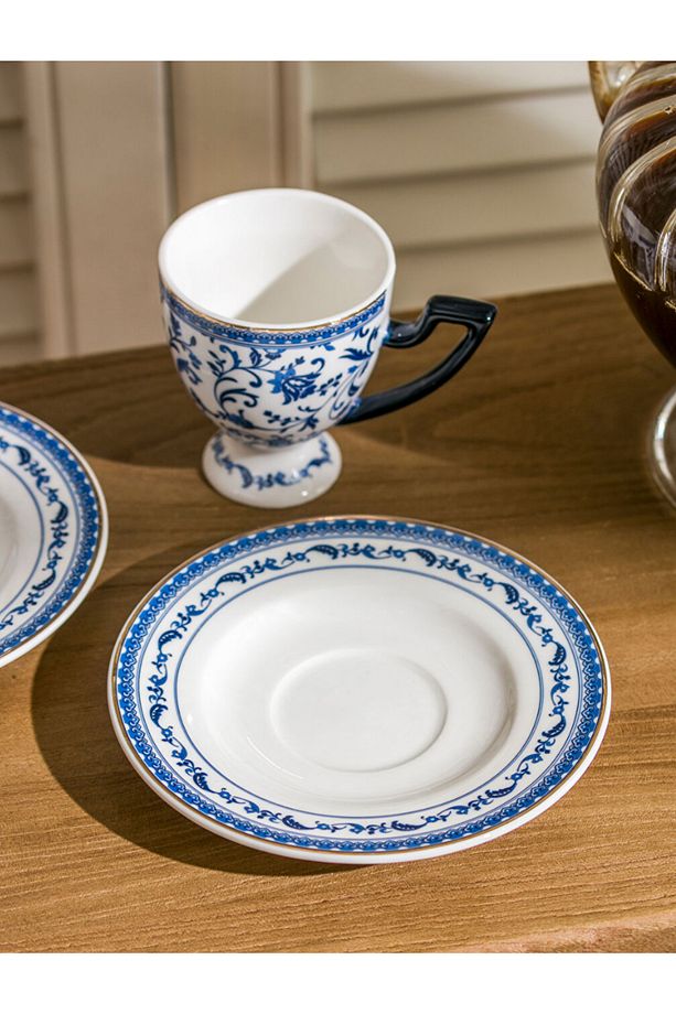 LCW HOME Mavi Baskılı 2 Kişilik Porselen Kahve Fincan Takımı 90 ml - 2