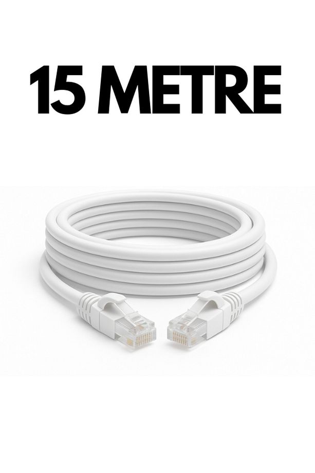 Cat6 1000mbps 15 Metre Ethernet Kablosu Internet Veri Rj45 Kablosu - 1
