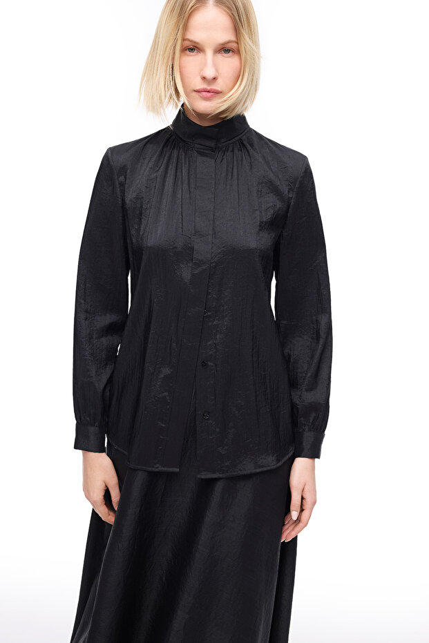 Siyah Eddys Regular Fit Bluz - 4