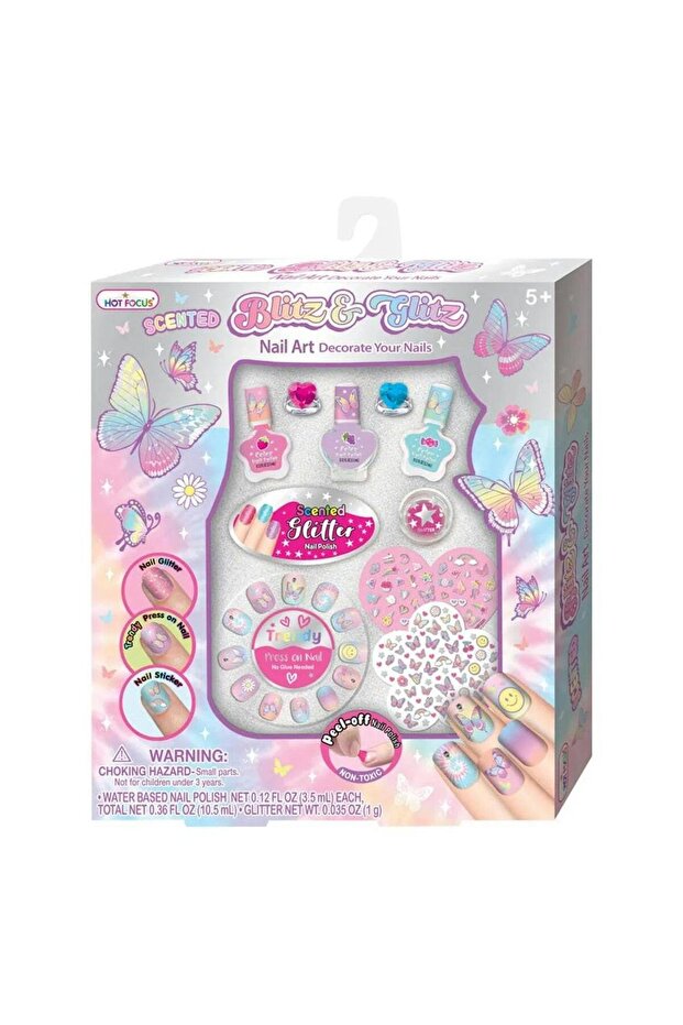 Tie Dye Butterfly Blitz & Glitz Nail Art Set