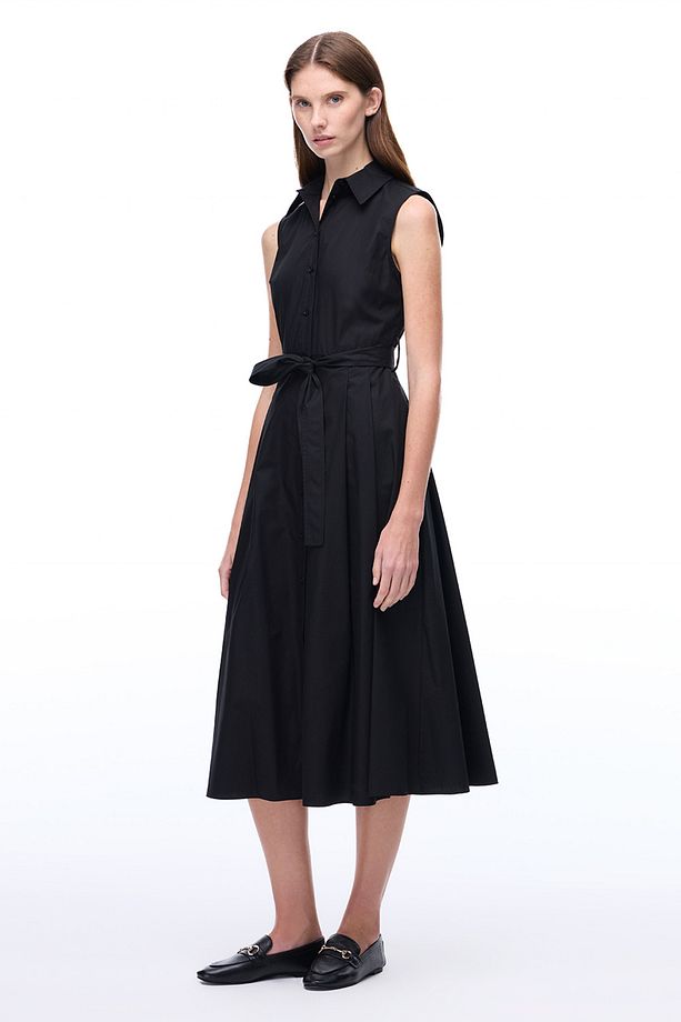 Siyah Amelias Regular Fit Midi Boy Elbise - 1