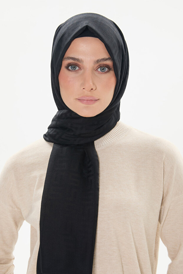 Dört S Logolu Yün Şal - 1