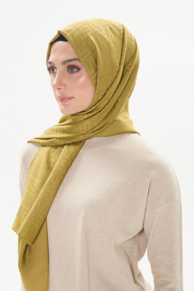 Dört S Logolu Yün Şal - 2