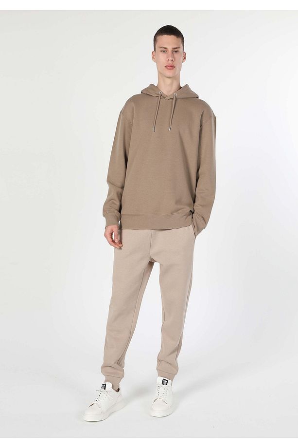 Regular Fit Erkek Bej Sweatshirt - 1