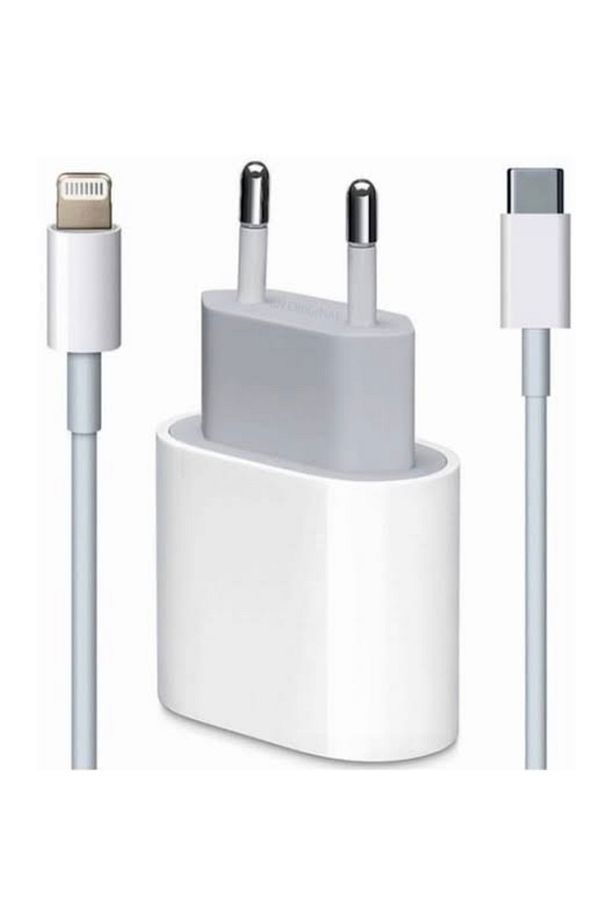 İPhone 11-12-13-14-14 Pro-14 Pro Max Uyumlu Type-C Lighting Girişli Hızlı Şarj Uyumlu Set - 1