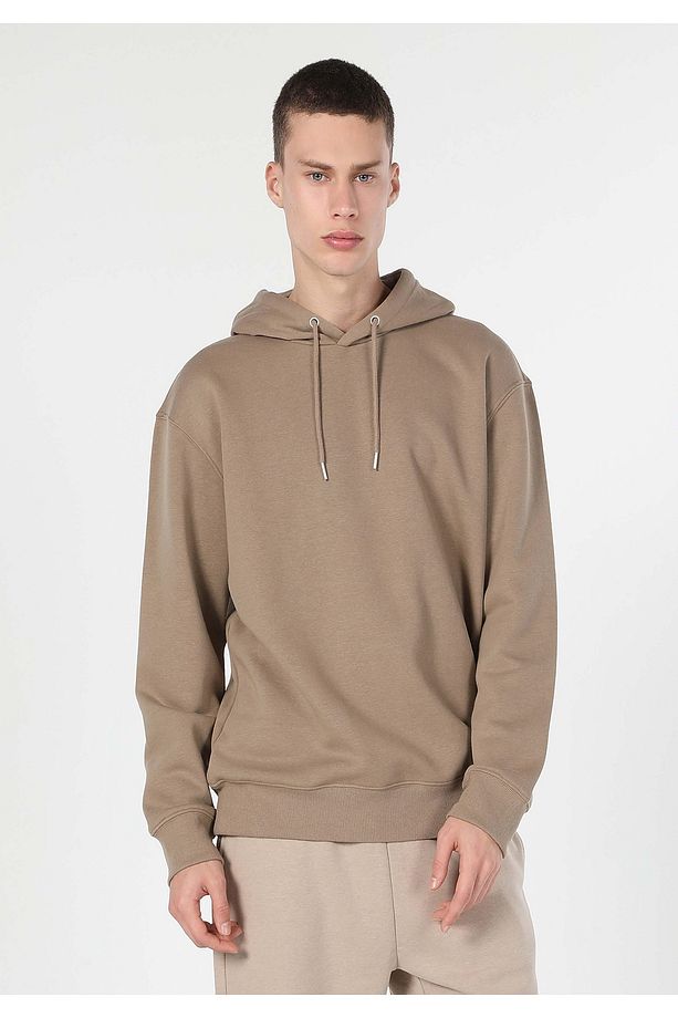 Regular Fit Erkek Bej Sweatshirt - 4