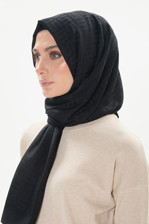 Dört S Logolu Yün Şal - 2