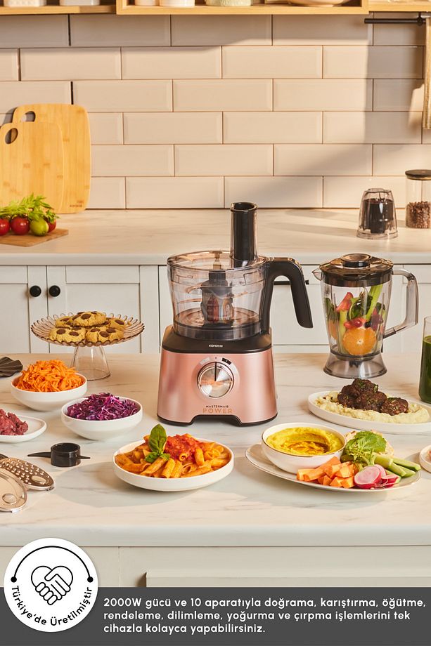 Mastermaid Power Multifunctional 10 In 1 Rosegold Mutfak Robotu, Blender Seti 2000w - 3
