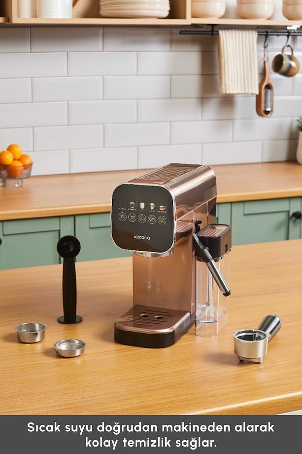Mycaffee Barista S20 Entegre Süt Hazneli Otomatik Espresso ve Latte Makinesi Amber - 8