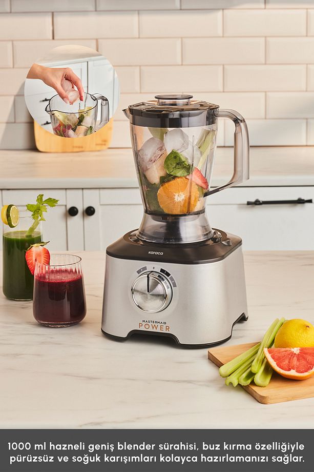 Mastermaid Power 10 in 1 Mutfak Robotu Silver Blender Seti 2000w - 6