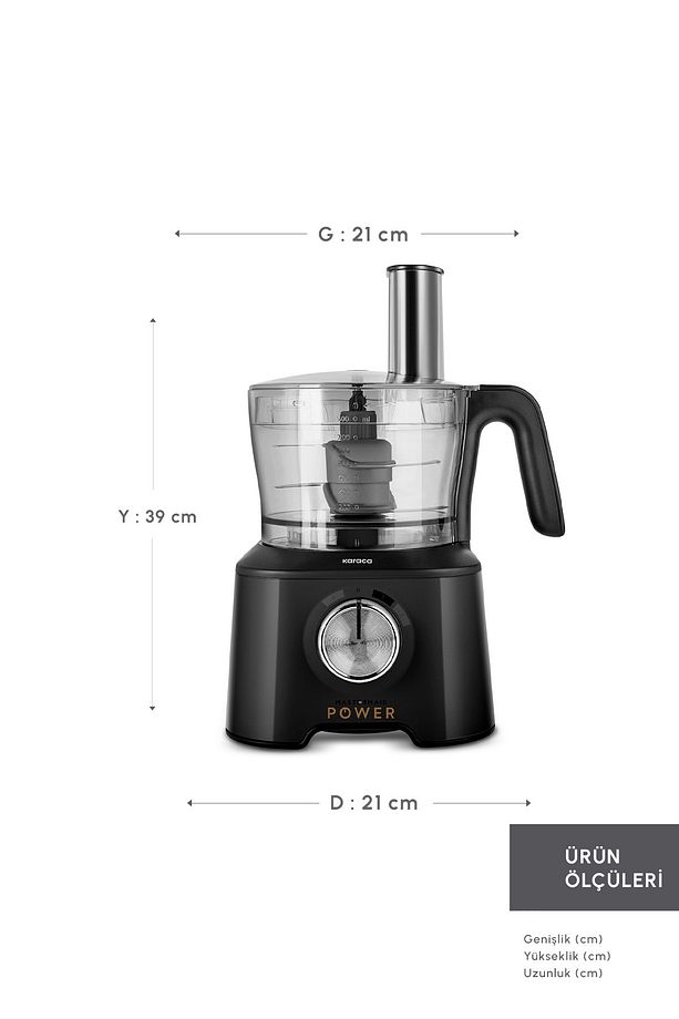 Mastermaid Power 10 in 1 Mutfak Robotu Black Blender Seti 2000w - 2