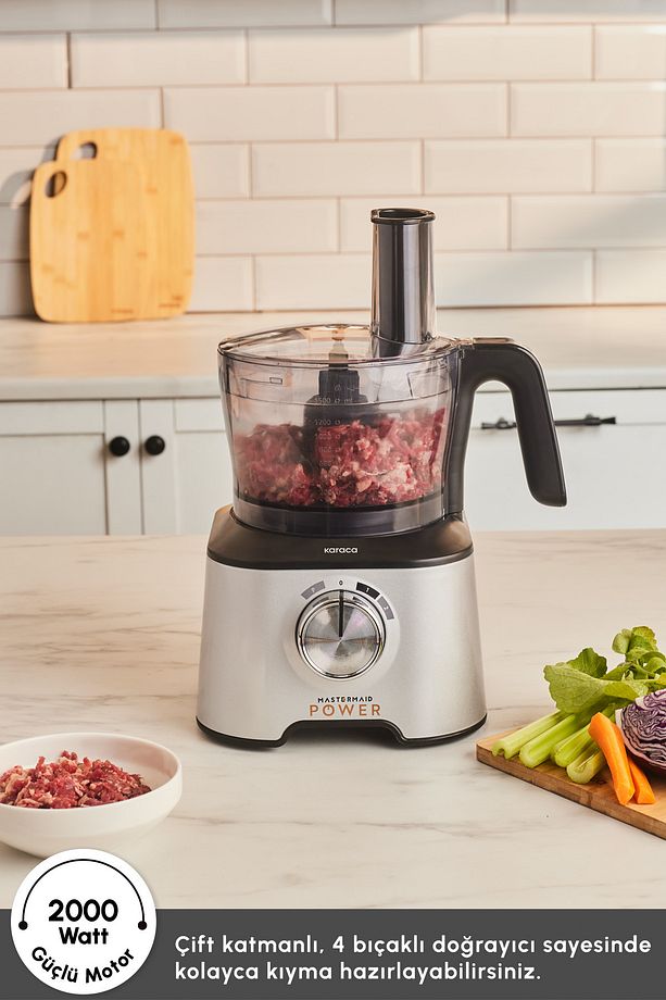 Mastermaid Power 10 in 1 Mutfak Robotu Silver Blender Seti 2000w - 7
