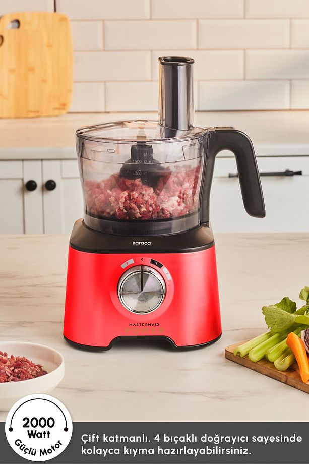 Mastermaid Power Multifunctional 10 In 1 Red Mutfak Robotu, Blender Seti 2000w - 7