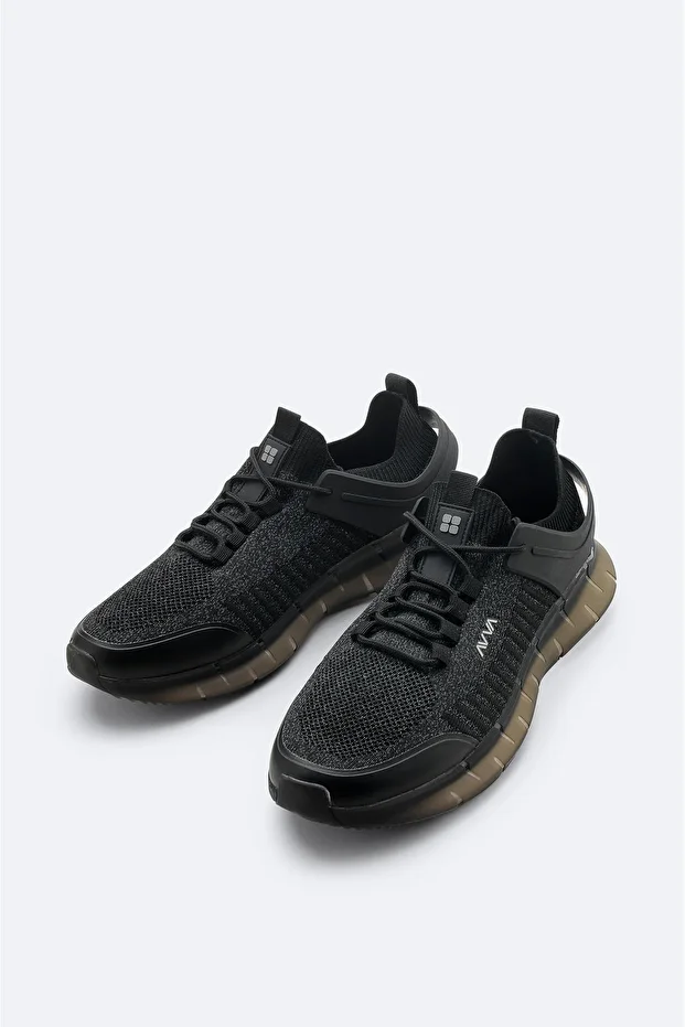 Erkek Siyah Esnek Taban Sneaker Ayakkabı A32y8002 - 3