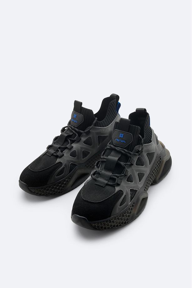 Erkek Siyah Esnek Taban Sneaker Ayakkabı A32y8001 - 3