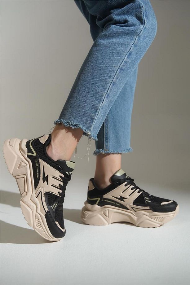 Bağcıklı Yüksek Taban Kadın Sneaker - 2
