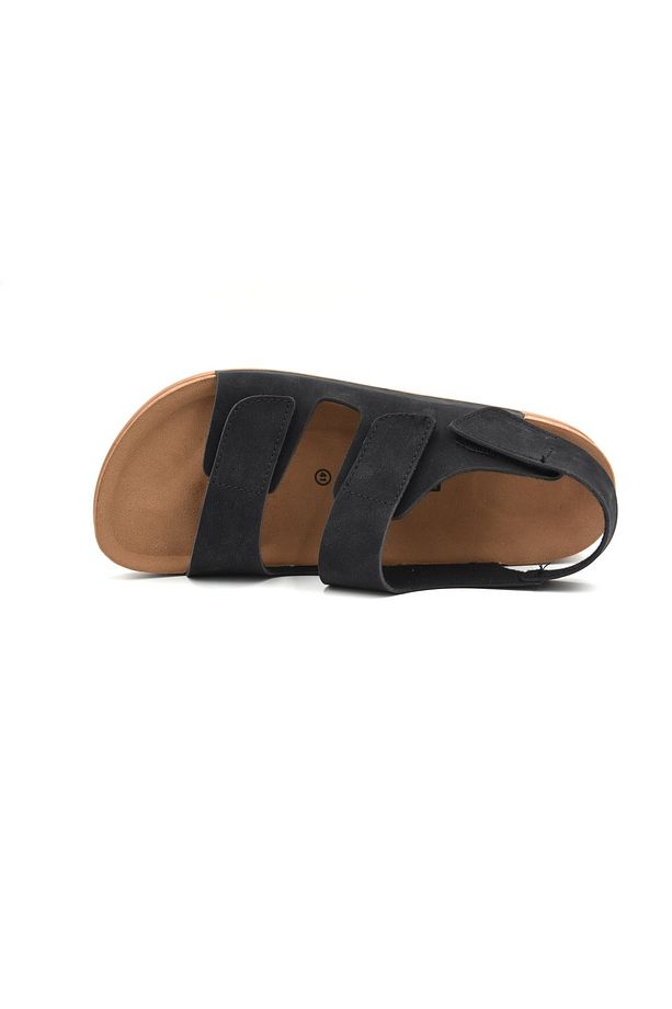 S963 Poli Hafif Taban Cırtlı Erkek Sandalet SİYAH - 4