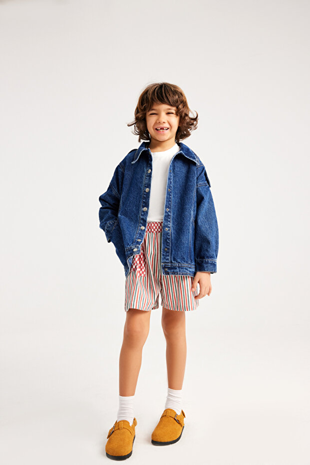 Nova İndigo Denim Ceket - 1