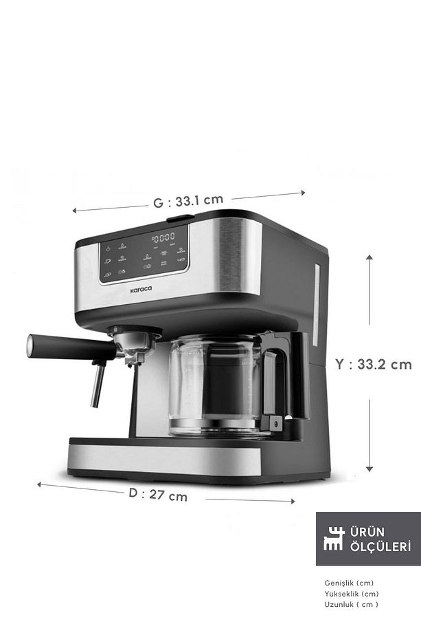 Coffee Art 2 in 1 Espresso ve Filtre Kahve Makinesi 1,5 L 1800 W - 2