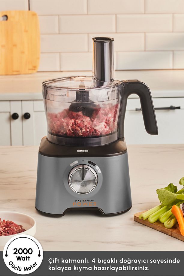 Mastermaid Power Multifunctional 10 In 1 Galaxy Grey Mutfak Robotu, Blender Seti 2000w - 7